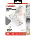 thumbnail image 6 of Aiwa Folding Necklace Fan and 4000mAh Power Bank with Lanyard and Phone Stand, White, 6 of 7