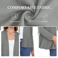 thumbnail image 5 of Asklazy Women's Casual Open Front Cardigan Peplum Knit Sweater,Dark Grey,S, 5 of 9