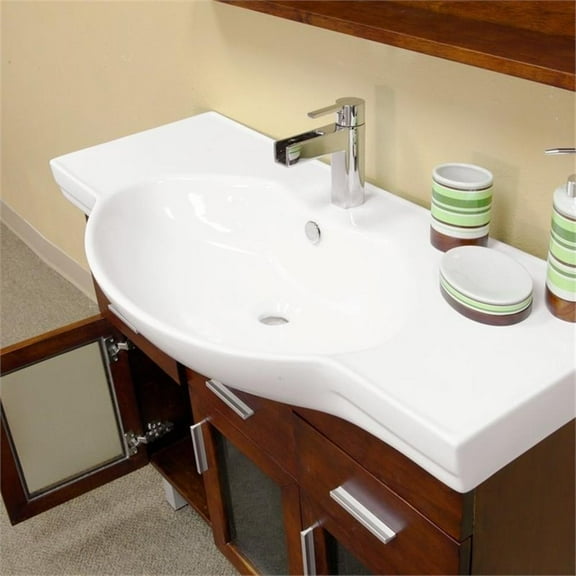 Bellaterra Home 39.8 in Single sink vanity-wood-walnut