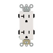 Leviton R42-16352-W Decora Plus Grounded Duplex Outlet, White