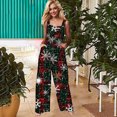 thumbnail image 5 of pstuiky Christmas Outfits for Women, Women Christmas Overalls Print Loose Adjustable Overalls Wide Leg Belt Pocket Overallschristmas Jumpsuit for Women, 5 of 9