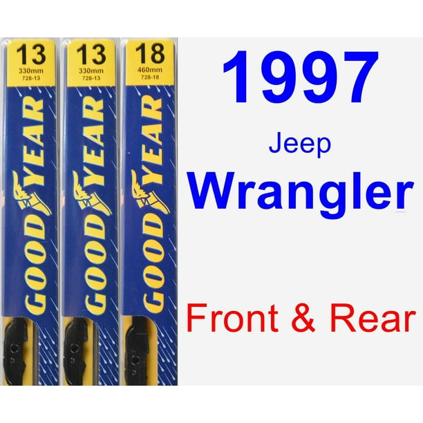 1997 Jeep Wrangler Wiper Blade Set/Kit (Front & Rear) (3 Blades) -  Premium 