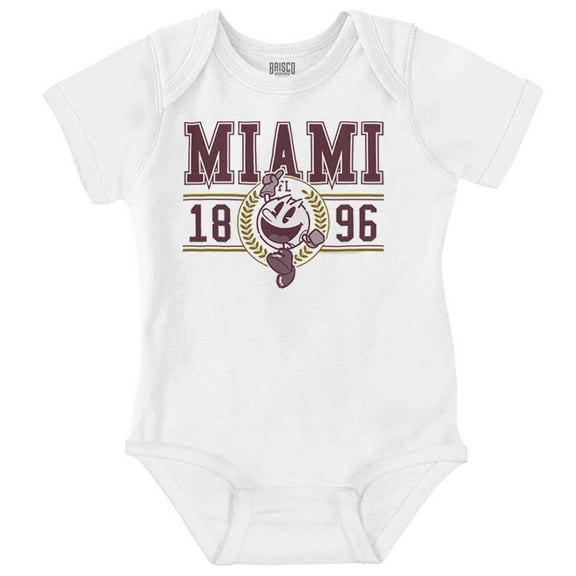 PACMAN Arcade Game Miami Varsity Romper Boys or Girls Infant Baby Brisco Brands NB