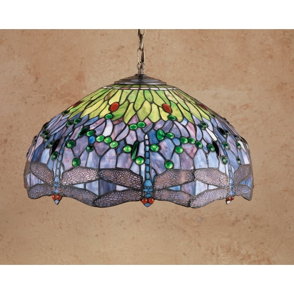 22 Inch W Hanginghead Dragonfly Pendant Ceiling Fixture