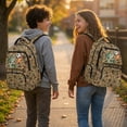 thumbnail image 2 of Yspwyqan Little Boys Soccer School Backpack, Fish Camo Bass 17 Inch Kids Backpack, 600D Polyester Adjustable Straps Bookbag for Preschool Kindergarten Hiking Travel, 2 of 7