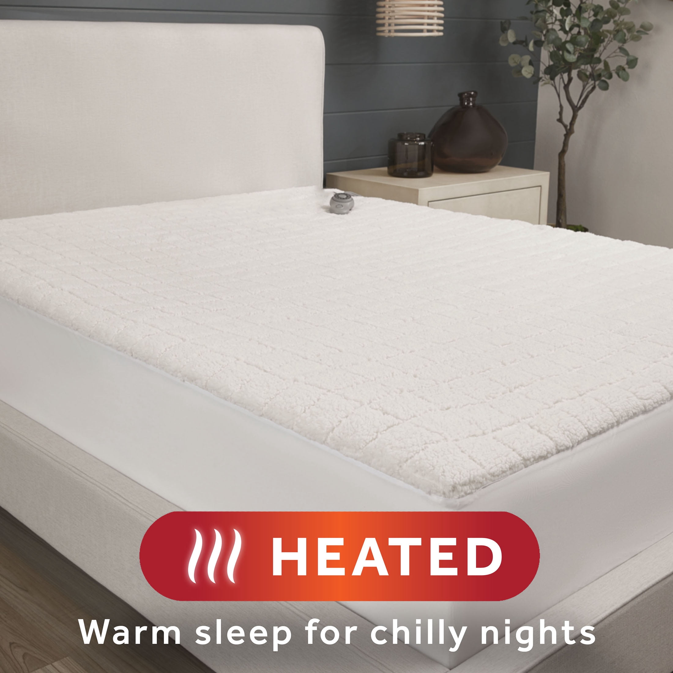 Sunbeam 2-in-1 Reversible 365 Electric Heated and Cooling Mattress Pad Full Size, 54" x 75", 12 Heat Settings, 12-Hour Auto Shut-Off, Cool Touch Fabric, Machine Washable, Warm, Cozy and Comfortable