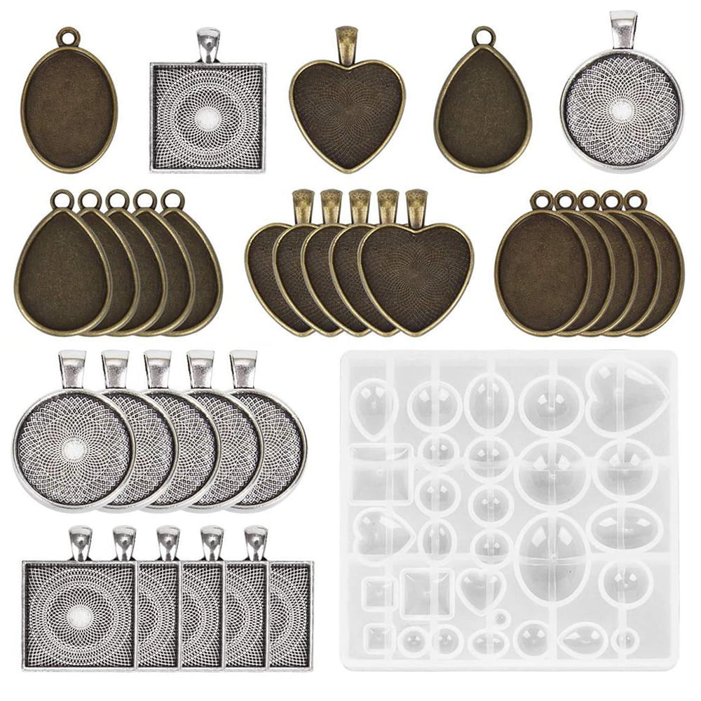 DIY Craft Resin Casting Molds Kit Silicone Mold Making Jewelry Pendant Mould 