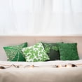 thumbnail image 6 of Ambesonne St. Patrick's Day Throw Pillow Cover 4 Pack, Leaves of Clovers, 16", Green White and Dark Green, 6 of 10