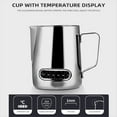 thumbnail image 3 of Milk Frother Temperature Display Milk Frother Pot and Cup for Latte Art 600ml,1 x milk bubble pot, 3 of 7