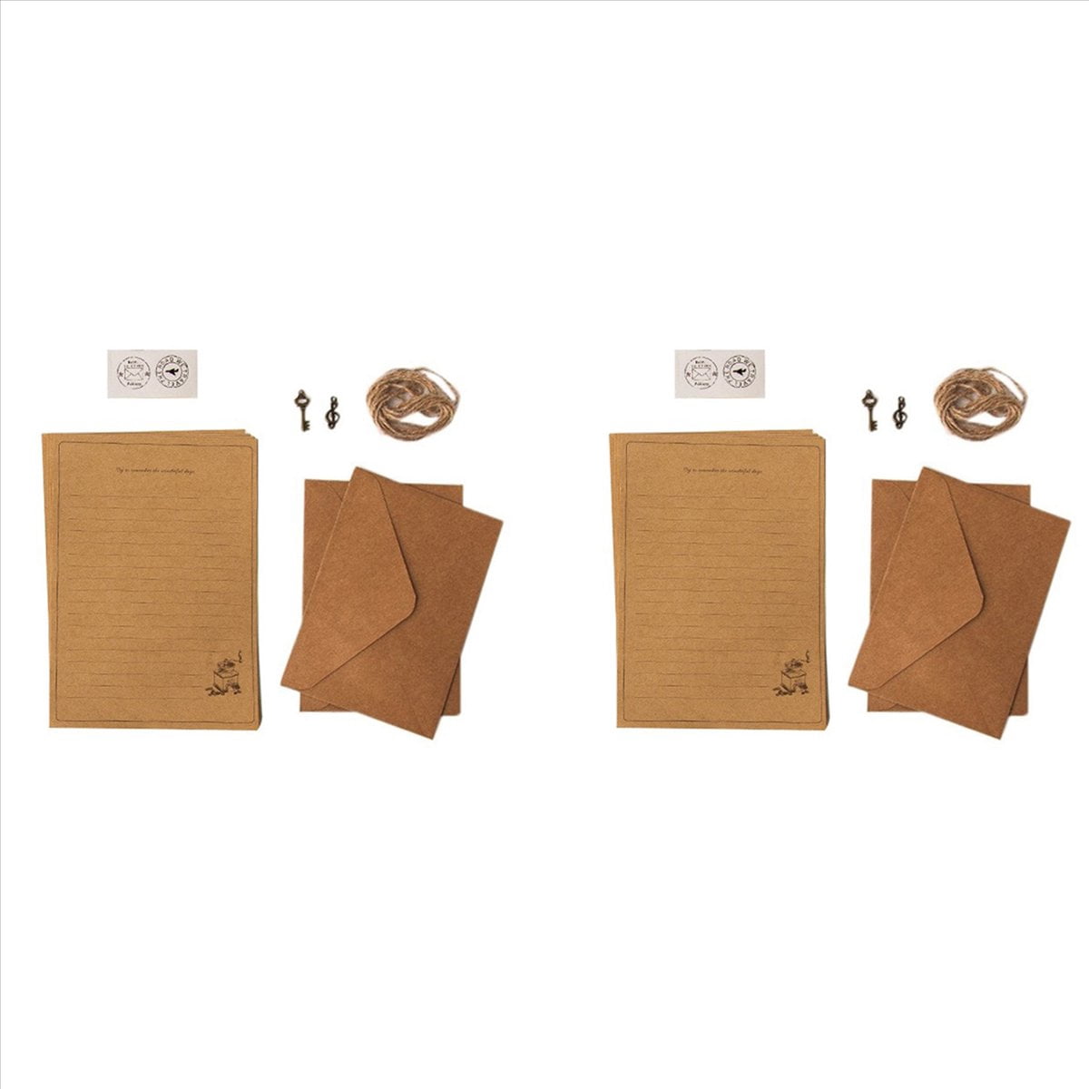 24 Pcs Vintage Kraft Paper Writing Paper European Style Paper for Letter Writing Letter Paper Stationery Number 4