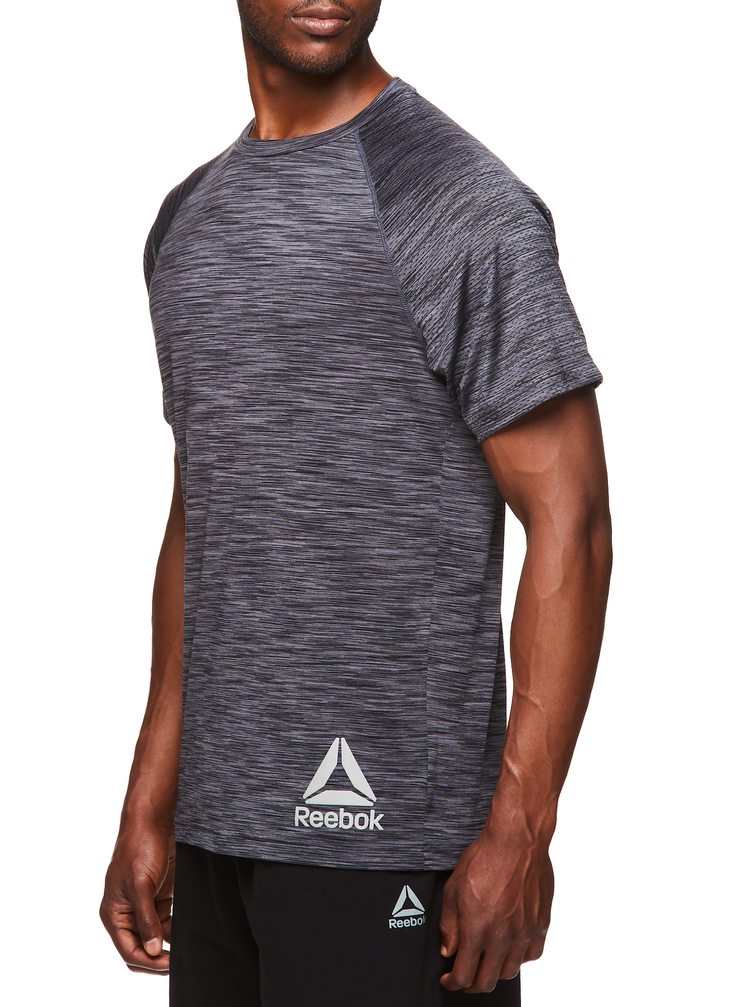 Reebok Men's and Big Men's Active Short Sleeve Tee with Mesh Sleeves, up to Size 3XL - image 2 of 4