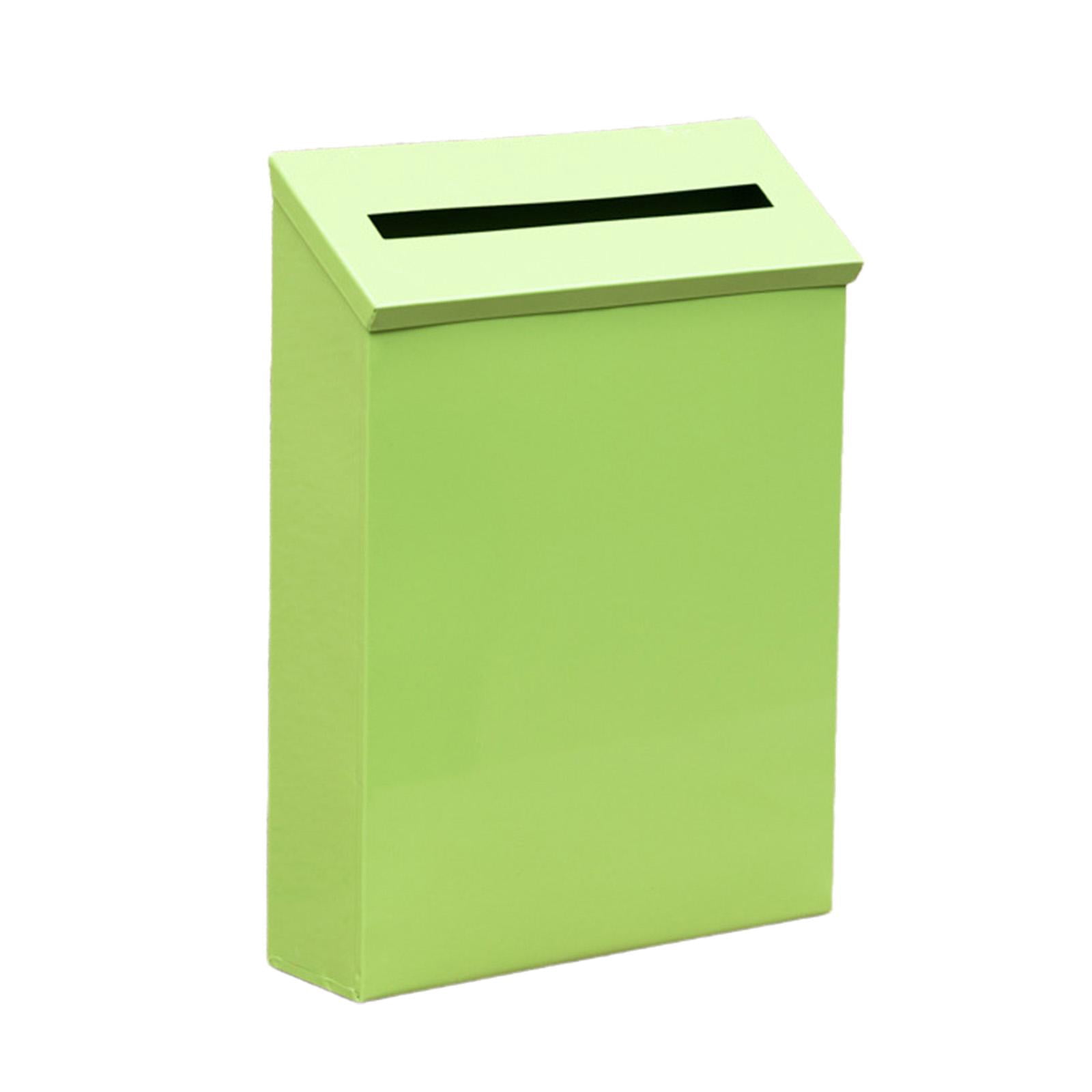 Wall Mount Mailbox Drop Box Newspaper Holder Box Decorative Rainproof Letterbox Metal Postbox for Home Office Outdoor Gate Decoration Green