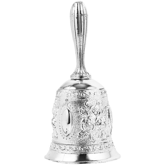FRCOLOR Restaurant Bell Hand-cranked Small Bells Ringing Door Screw Silver