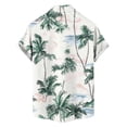 thumbnail image 5 of COSFO Tropical Men's Button Down Shirts Short Sleeve Hawaiian Tops Regular Fit Collared Summer with Pocket Men Shirts, 5 of 6