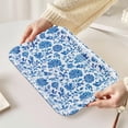thumbnail image 6 of Howayme Melamine Plastic Serving Tray, 12.9"x9.6" Large Shatterproof Decorative Food Tray for Restaurant, Parties, Kitchen & Outdoor Use, Blue and White Porcelain Floral Pattern, 6 of 6