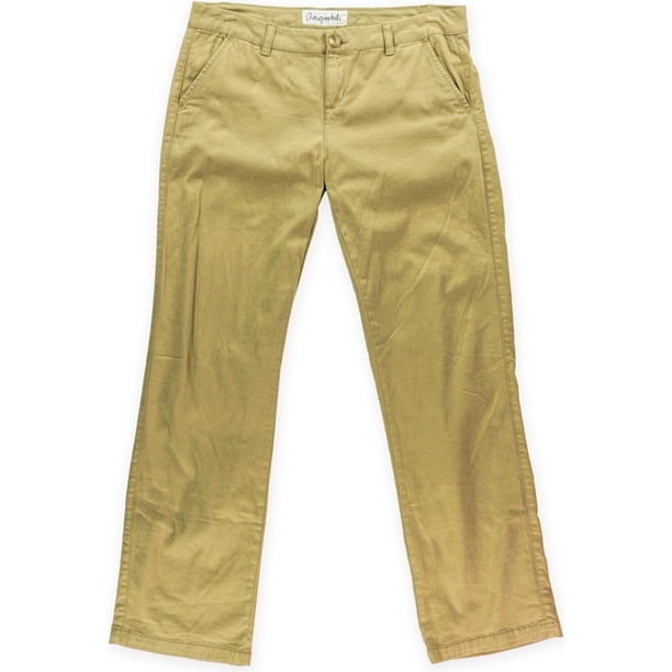 Aeropostale Womens Curvy Khaki Casual Chino Pantalones, Beige, 5/6 Regular