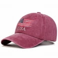 thumbnail image 2 of MEICHEN Distressed American Flag Baseball Cap for Women Adjustable Dad Hats Fashion Trucker Cap Unisex Essentials Accessories Sun Hats, 2 of 5