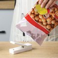 thumbnail image 6 of Hgallory Portable Handheld Electric Vacuum Sealer for Food Storage Bag, Household Vacuum Mini Bag Sealer Packaging Machine, USB Rechargeable, Kitchen Supplies, 4.3"x2"x1.4", 1PC, White, 6 of 6