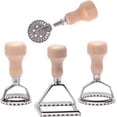 thumbnail image 1 of Juego de 3 cortadores de lavioli y molde para fideos con mango de madera para delicias de pasta caseras, juego tradicional para hacer empanadillas, 1 of 7