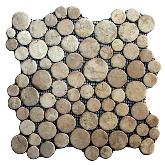 CNK Tile White Moon Mosaic Tile