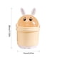 thumbnail image 3 of Desktop Trash Bin With Dusts Cover Cute Bunny Mini Trash Bin Household Miscellaneous Bin Papers Basket With Bag Easy To Clean, 3 of 6