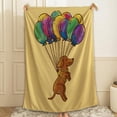 thumbnail image 5 of Dachshund Dog Balloons Throw Blanket Fannel Fleece Super Soft Funny Blanket Travel Throw Blanket for Bed Couch Sofa 40 x 30 Inch for Baby, 5 of 6