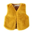thumbnail image 4 of Teen Girls Fuzzy Vest Yellow Vest Kids Cozy Warm Winter Clothes Girls Vests 11-12 Years, 4 of 5