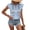 #488 Blue, variant on Women's Boho Floral Embroidered Blouse Ruffle Sleeve Tie Neck Crinkle Blouse, Casual Summer Tops White,XL