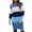 Blue, variant on Odeerbi Sweaters For Women Fall Winter Knit Sweater Trendy 2025 Long Sleeves Crew Neck Loose Color Matching Tops Blouse Blue