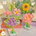 thumbnail image 2 of Flores creativas, bloques de construcción, flores inmortales, plantas en macetas, modelos de juguetes, decoración de escritorio, regalos de Navidad para niñas, 2 of 5