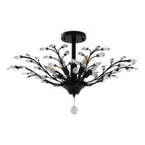Miumaeov 5 Lights Branches Crystal Chandelier Ceiling Light Pendant Lamp Fixture For Living Room Foyer Corridor
