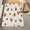 thumbnail image 4 of 2 Piece Bath Mat Set with U-Shaped Toilet Mat and Rectangle Bath Rugs Non Slip Machine Washable Bathroom Mats Ribbons and Hearts Pattern, 4 of 7