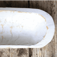 thumbnail image 3 of 18"-21.5" Long Rustic White Baguette Dough Bowl, Decorative Bowl, Table Center Piece, Decorative Bowl The New Dawn Bowl Rustic White, 3 of 8