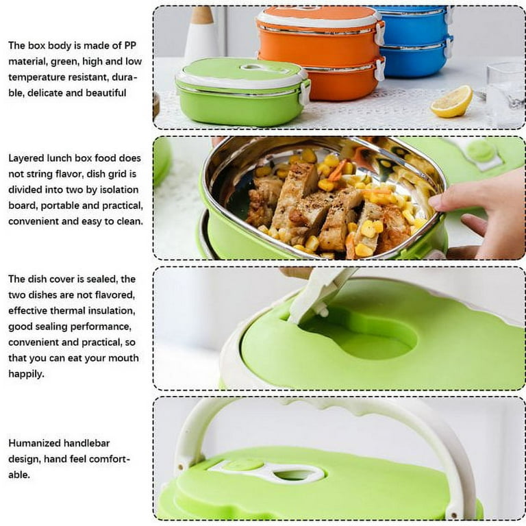 1pc Portable Lunch Box Made Of Pp Material, Suitable For Adults, With  Tableware, Microwave Safe, Ideal For Food Container