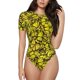 thumbnail image 1 of Balery Yellow Butterflies Body de cuello redondo de manga corta para mujer Tops de manga corta Tops básicos-X-Large, 1 of 7