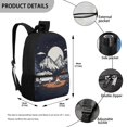 thumbnail image 5 of Uourmeti Camping Campfire Print Comfort Backpack for Boys, 17 Inch Premium Quality Big Storage Space Daily Backpack for School Shopping, 5 of 6