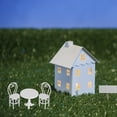 thumbnail image 2 of Miangastore 3Pcs Fairy Garden 1:12 Miniature Table Chair Ornament Set Kids DIY Craft Tools, 2 of 8