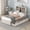 White Washed, variant on Harper & Bright Designs Twin Size Platform Bed with Bookcase Headboard and Drawers, Wood Bed Frame with Built-in USB Port for Bedroom, White Washed