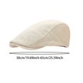 thumbnail image 3 of Men Women Thin‑Weight Linen Forward Cap Vintage Hat Breathable Sun Protection Literary‑Style Daily Outdoor Driving Headwear, 3 of 4