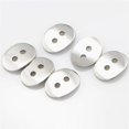 thumbnail image 5 of 50 PCS Stainless Steel Oval Button Snaps Bracelet Clasps 2mm Holes for Bracelet Rings Necklaces, Silver, 5 of 5