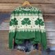thumbnail image 2 of Penkiiy Mujer de manga larga Sudadera suelta Día de San Patricio Suéter de cuello redondo L Multicolor, 2 of 5