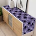 thumbnail image 4 of Halloween Table Runner - 120 Inch Long, Kitchen Dining Table Runner Dresser Scarves, Fall Black Spiderwebs Halloween Purple Webs Farmhouse Decor for Coffee Tables Wedding Party Banquet, 4 of 8