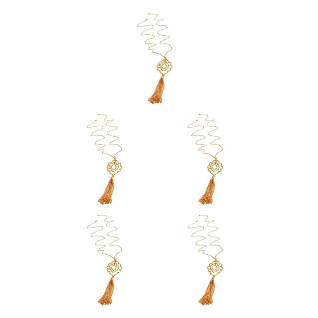 Collar de cadena Boho Qarigey Elegante con borlas color Oro