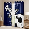 thumbnail image 2 of Feelyou Initial X Letter Curtains Pack of 2 (42x84 Each), Football Sport Curtains Blackout, 2 of 6