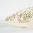 thumbnail image 4 of Ivory Gold Metallic Foil Leaf Pattern Throw Pillow, 4 of 5