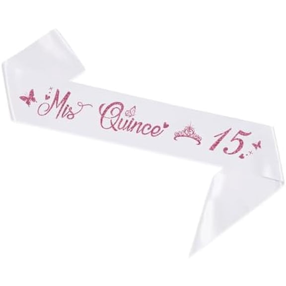 Mis Quince 15 Quinceanera Sash,Happy 15th Birthday Party Decorations,Spanish My 15th Birthday Bday Gifts, Feliz Cumpleanos Sash$$Electronics Accessories