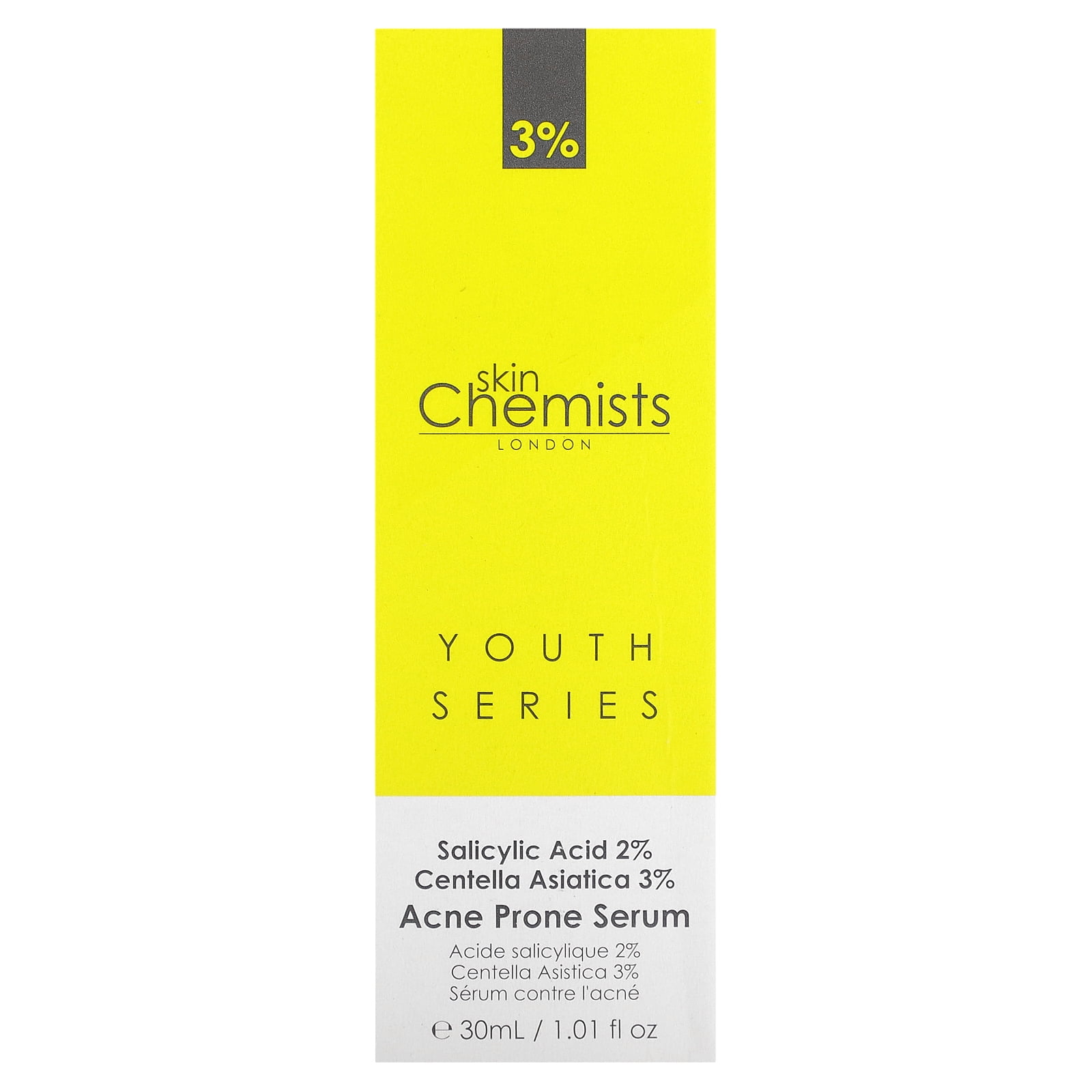 skinChemistsAcne-Prone Facial Serum for Breakouts & Pores with Salicylic Acid + Centella Asiatica – Clarifying & Soothing Treatment, 30ml