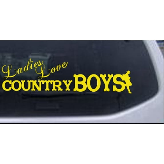 Ladies Love Country Boys Car or Truck Window Decal Sticker