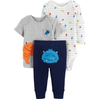Long Sleeve Bodysuit, T-Shirt & Pants, 3-Piece Outfit Set (Baby Boys)
