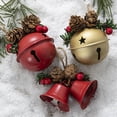 thumbnail image 4 of Colgante para árbol de Navidad, campanillas pequeñas, lazos de copos de nieve de Papá Noel, bolsas de la suerte con forma de estrella y alce, decoración colgante para árbol de Navidad para Año Nuevo, 4 of 5